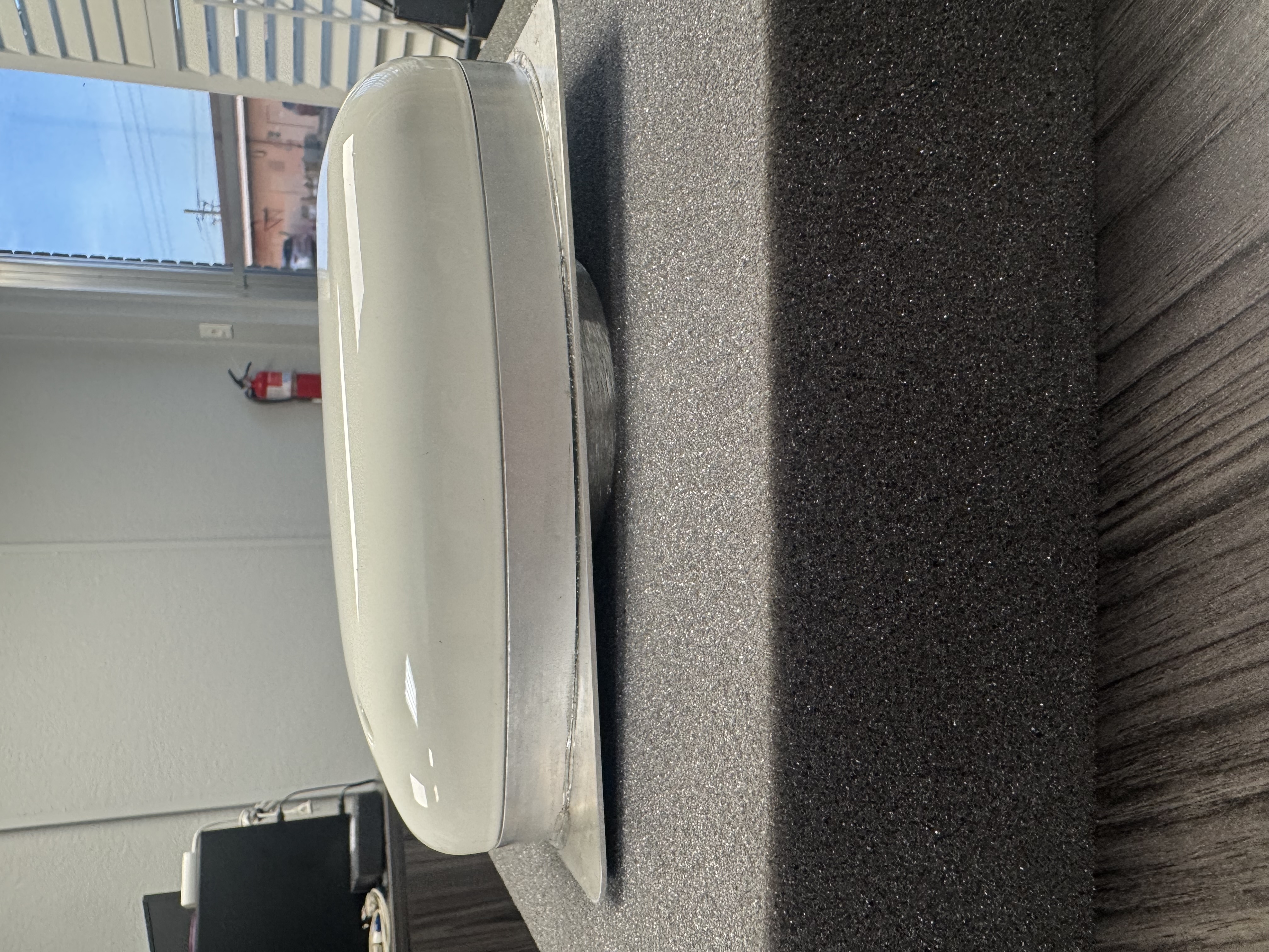 Iridium aircraft antenna and aerodynamic radome prepared for evaluation