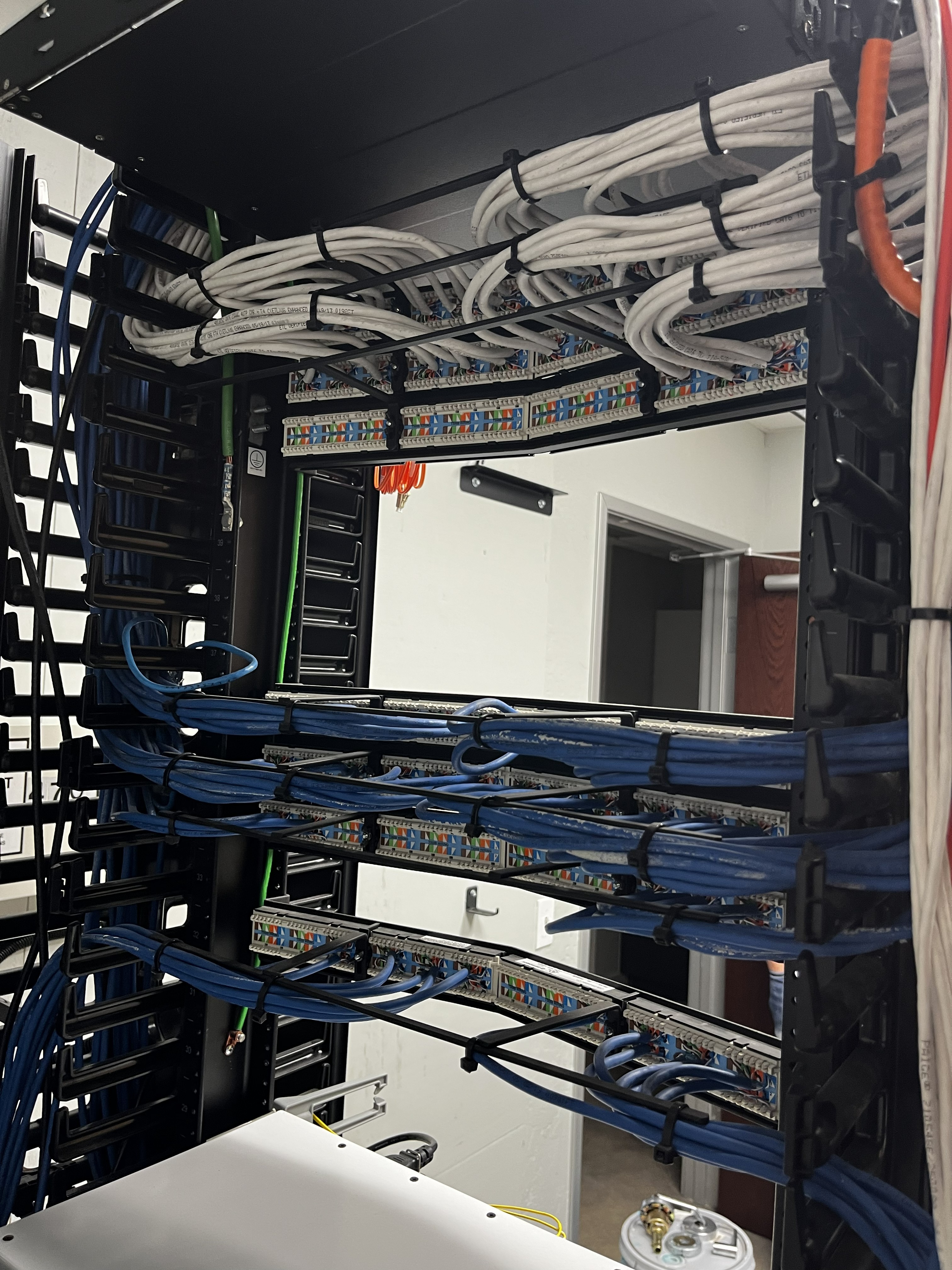 Structured network cabling and patch-panel management