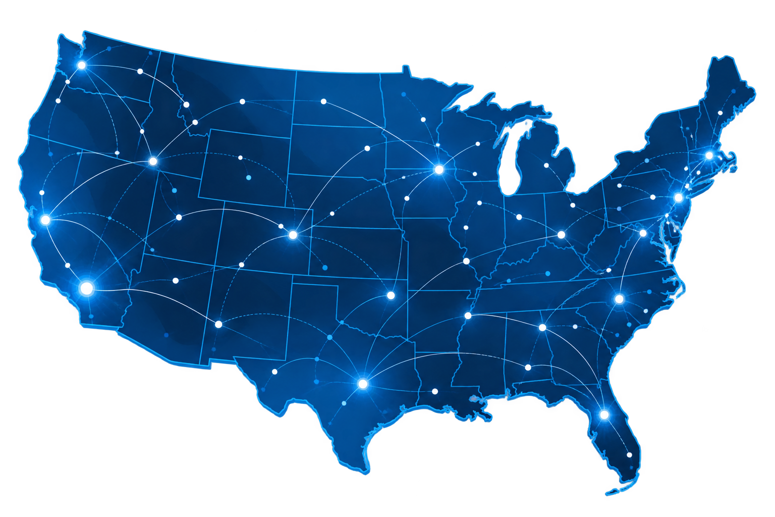 Connected network of U.S.-based engineering teams across the United States